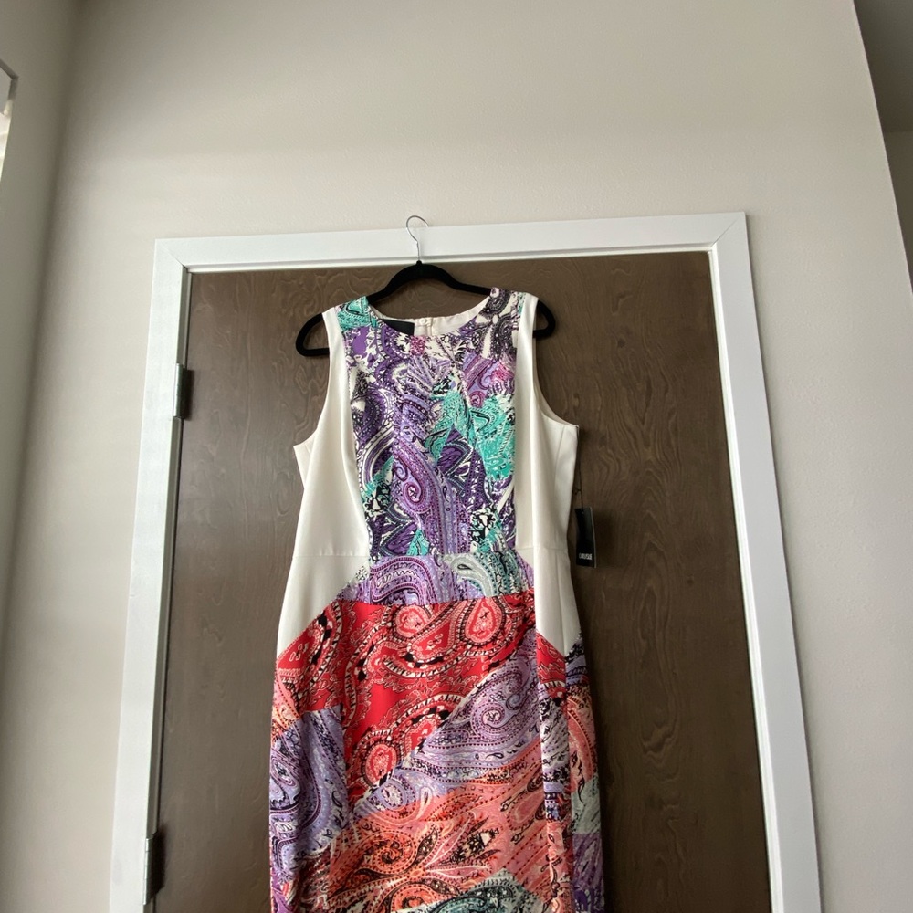 Carlisle stunning paisley multi-colored dress.  Never warn/with tags.  Size 16
